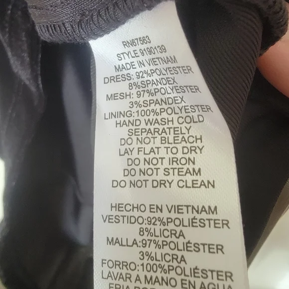 SLNY Black and gold crushed velvet and sequin dress size 8 NWT - Picture 3 of 4